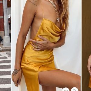 NWT 12th Tribe Gold San Marino Dress